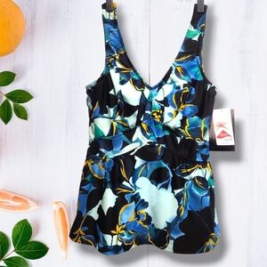 Maxine Moonlit Garden Empire Tankini Top